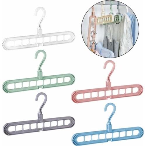 3Pcs Magic Clothes Hanger Organizer, Rotate Anti-Skid Folding Hanger with Multifunction Space Saving and Cascading Features