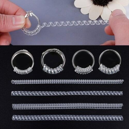4pcs Vintage Spiral Based Ring Size Adjuster Guard Tightener Reducer Resizing Tools Jewelry Parts for bigger ring