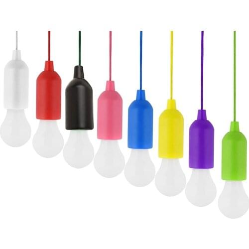 8 PCS Portable LED Bulb Light Battery Operated Pull-Rope Lamp For Indoor Outdoor Camping Unique Atmosphere High Quality Durable