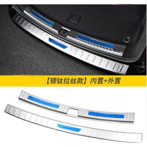 Car accessories For Volkswagen touareg 2019-2020 Stainless Steel Rear Trunk Boot Bumper Guard Plate Protector Molding Trim