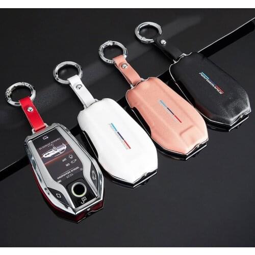 For BMW 5 6 7 Series GT 730 740 530i X3 X5 X6 X7 G11 G12 740li Auto Smart Car Key Case Bag Keychain Holder Display Key Cover Fob