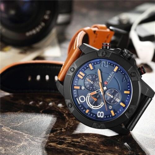 CURREN New Watch Men Fashion Sport Quartz Clock Mens Watches Brand Luxury Leather Business Waterproof Watch Relogio Masculino