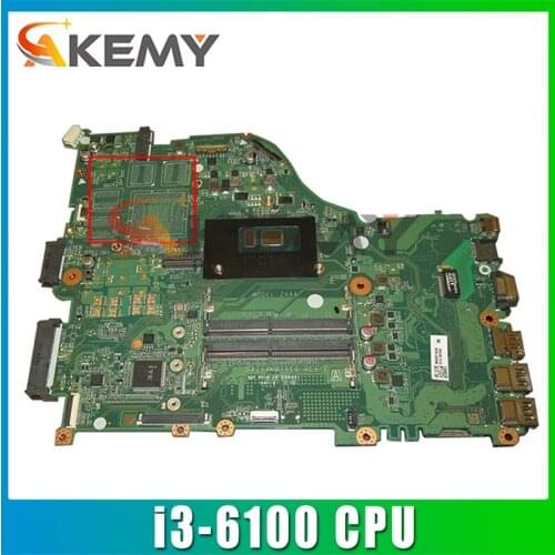 DAZAAMB16E0 REV:E ZAA X32 For ACER Aspire E5-575 E5-575G Laptop Motherboard NBYQA11006 CPU i3-6100 100% tested work Mainboard