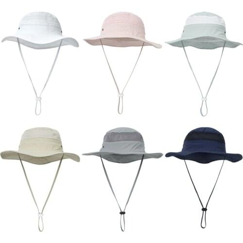 Childrens Sun Hats 2021 New Mesh Stitching Outdoor Fisherman Caps Baby Boy and Baby Girl Sun Hat for Childrens Spring Summer