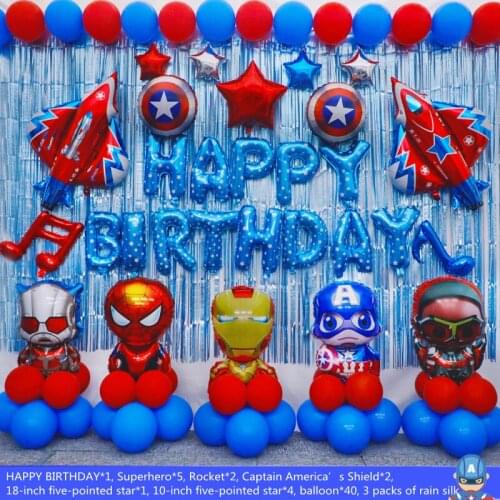 Creative Character Aluminum Film Balloon To Celebrate Childrens Birthday Party Decoration Package Layout Background Wall