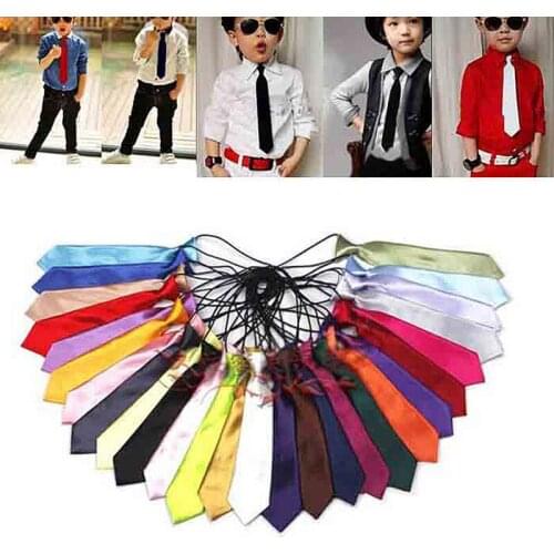 Pre-Tied Classic Bow Tie Plain Childrens School Elastic Fancy Wedding Ties Formal KIDS Boys Black Neck Solid