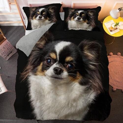 3D Animal Digital Print Bedding Set Home Textile Children Bedroom Decoration Pet Dog Down Bed Cover Pillowcase