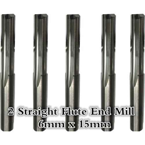 6mm*15mm,Freeshipping,CNC wood tools,carbide End Mill,woodworking insert router bit,2 straight flute end mill,MDF,PVC,Acrylic