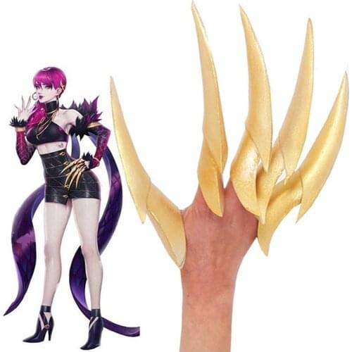 LOL KDA Evelynn Cosplay Props EVA Nail Paw Gloves Cosplay Accessories for Unisex