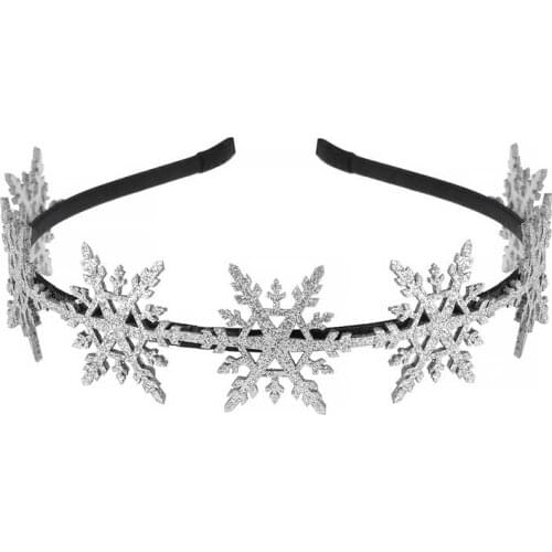 Christmas Hairband Cute Glitter Snowflake Hair Hoops Headdress Party Favors Supplies for Kids Adorable Christmas Hair Bands