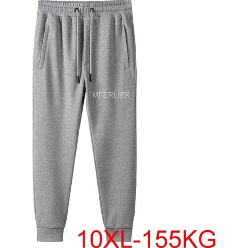 Autumn Spring Mens Pants Sweatpants 10XL 155kg 9XL 8XL Large Size Mens Pants 2 Colors