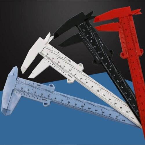 Plastic Vernier Caliper Micrometer Guage Daily Tool 150mm White Mini Plastic Vernier Caliper Gauge Sliding Measure Tool Ruler