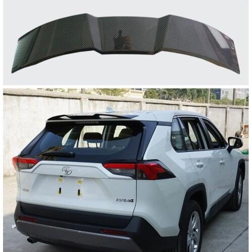 High Quality ABS Black Rear Trunk Lip Spoiler Wing Fits For Toyota Rav4 2019 2020 2021
