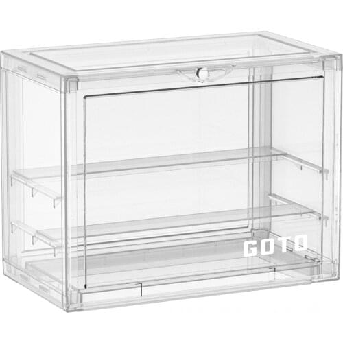 GOTO Macaron Color Dust-proof PP Durable Plastic Storage Box for Doll Gundam Toy Garage Figure Display Case Container Organizer