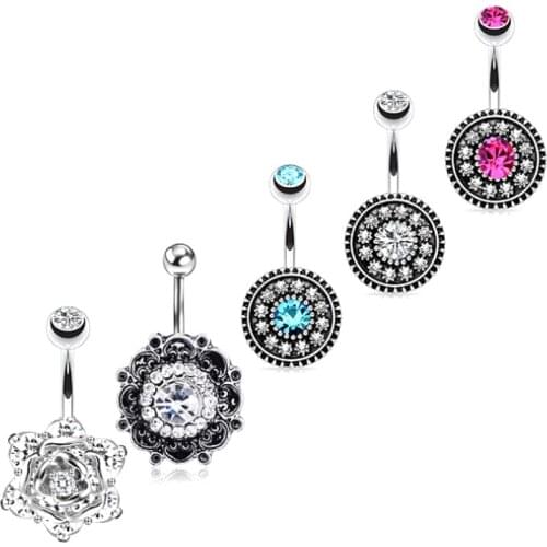 Navel piercing sexy Stainless Steel 5 pc/set