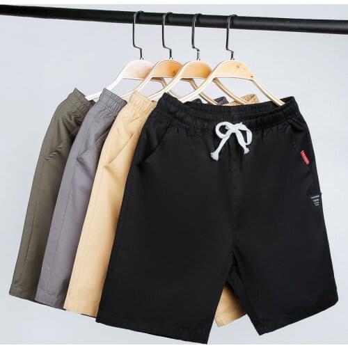 White Shorts Men Japanese Style Polyester Running Sport Shorts for Men Casual Summer Elastic Waist Solid Shorts Printed Clothing