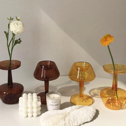 Glass Candle Holder Cup Aromatherapy Clear Decorative Glass Home Decor Beautiful Living Room, Bathroom Lighting