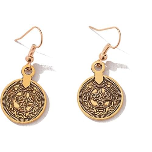 Vintage Boho India Ethnic Currency Beads Dangle Drop Earrings for Women Female Wedding Party Jewelry Accessories
