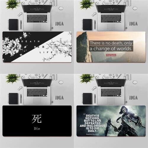YNDFCNB High Quality Death Quotes Beautiful Anime Mouse Mat Rubber Computer Gaming mousepad