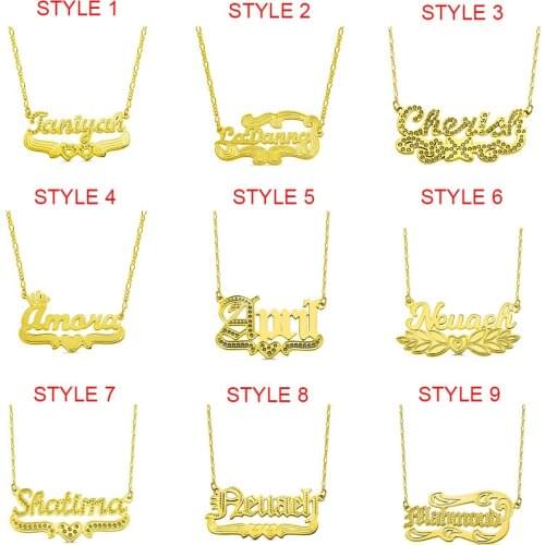 Yonney Dropshipping Personalized Hip HOP Necklace Names Men Pendant Jewelry Charm Chain Name Necklaces Jewelry On The Necklace