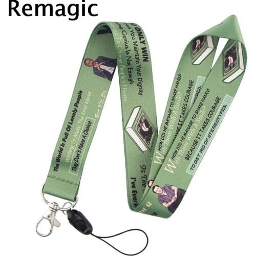 Green Book Cartoon Keychain Lanyards Id Badge Holder ID Card Pass Mobile Phone USB Badge Holder Key Strap 1PCS