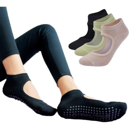 Women Yoga Socks Combed Cotton Yoga Socks Female Yoga Sports Dance Professional Non-slip Pilates Fitness socks EU35-40