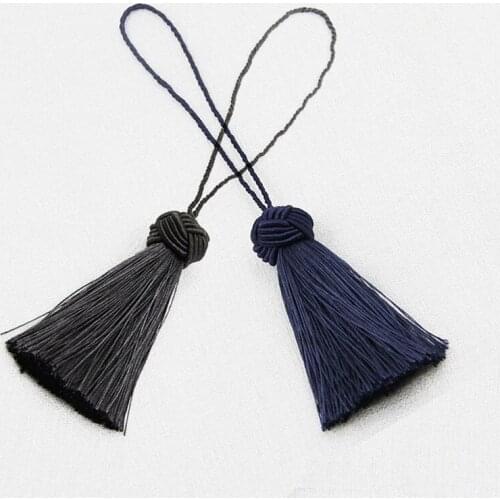 2Pcs Tassel Trim Curtains Decor Accessories Tassels Ribbon Fluffy Small Tassel Fringe Curtain Tieback Pendant DIY Cord Party