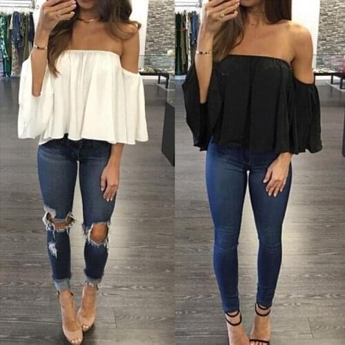 2021 Elegant Women Off Shoulder Chiffon Blouse Fashion Solid Color Pleated Sexy Shirt New Office Street Tops and Blouse Hot Sale