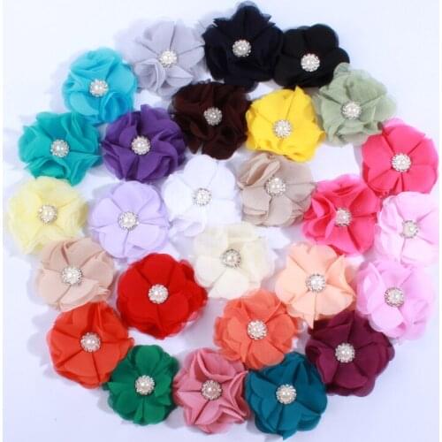 5PCS 5.5CM New Born Chiffon Fabric Flower For Home Decoration Artificial Flowers For Wedding Invitation