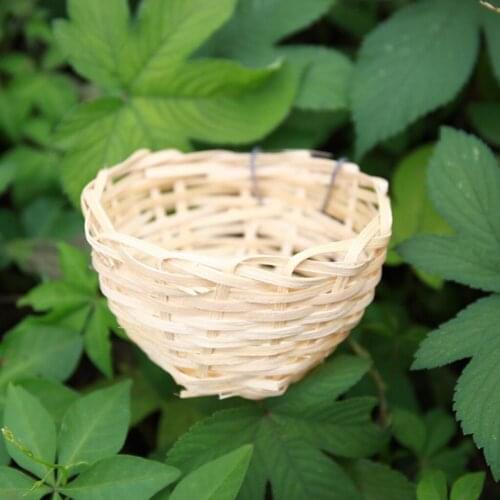 5-Pack Country Style Bamboo Bird Nest, Handmade Bird Nest, Creative Decoration for Home Garden