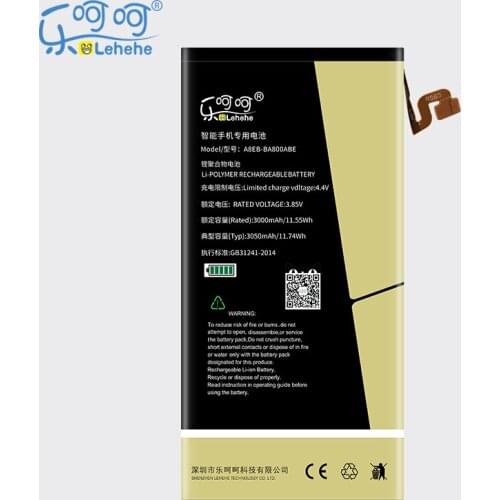 LEHEHE Battery for Samsung GALAXY A8 A8000 A800F A800S A800YZ EB-BA800ABE 3050mAh Rechargeable Batteries with Tools Gifts