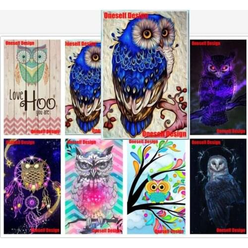 Cartoon owl 5d diamond painting full square diy diamond embroidery sale owl anime diy diamond art kit rhinestone pictures