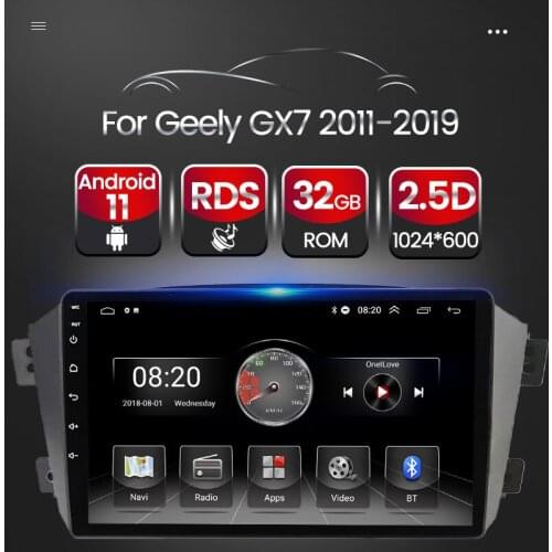 Android 11 4 Core 2GB+32GB For Geely Emgrand GX7 EX7 X7 2.5D Screen Car Auto FM Radio RDS GPS WIFI Multimedia Stereo Carplay BT