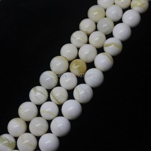 Free shipping! 14mm Gold Shell Round Loose Beads 15