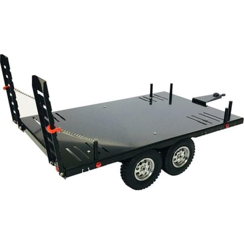 All metal high simulation flatbed trailer for 1:10 AXIAL TRAXXAS simulated climbing car