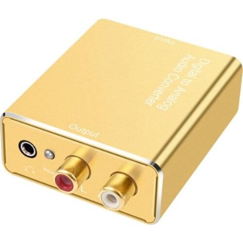 VEGGIEG for PS4 192KHz Digital Optical Fiber Coaxial to Analog Stereo RCA L/R 3.5mm Aux o Adapter Converter