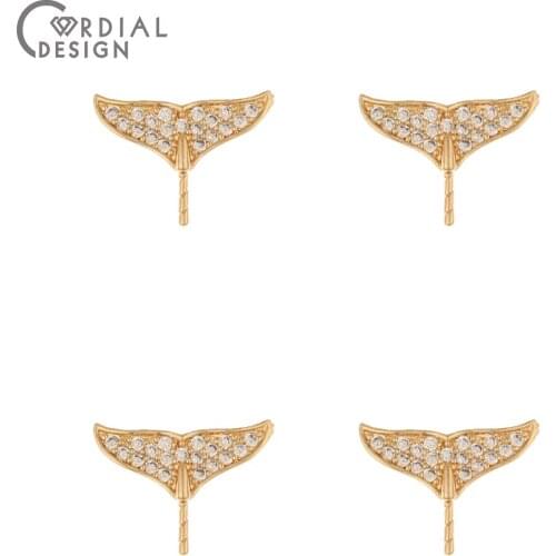 Cordial Design 50Pcs 12*16MM Jewelry Accessories/Earrings Making/CZ Rhinestone/Jewelry Findings & Components/Hand Made/DIY Parts