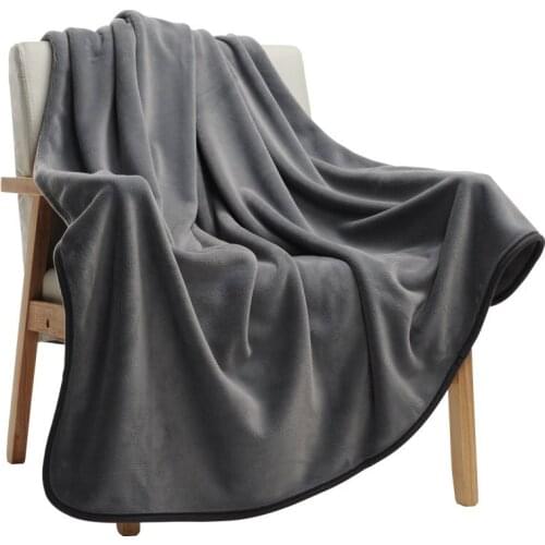Solid color microfiber fleece blanket office nap flannel blanket bedspread throw blanket adult