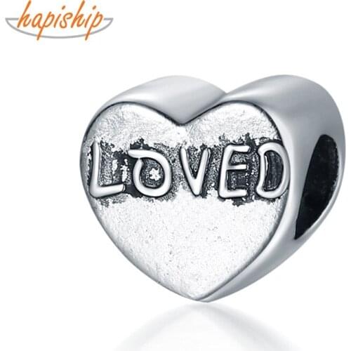 Hapiship 2021 Original Daisy Fashion Romantic Mothers Day Heart Charm Beads Fit Charm Bracelet Female DIY Jewelry Making CZ120