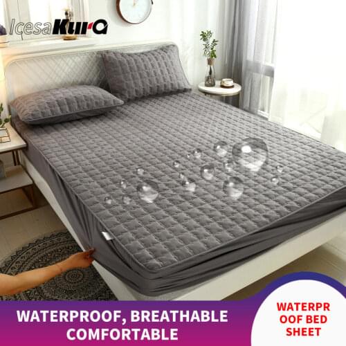 Cotton Waterproof and Washable Bedspread, Multi-color Thick Top Hat, Queen Size Mattress Protector, Flat Bedspread