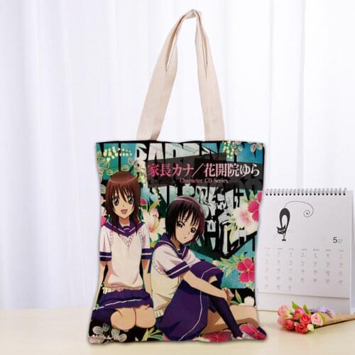 Custom Anime Nurarihyon no Mago Canvas Shopping Bags 30x35cm Tote Bag Reusable Handbag Women Shoulder Cloth Pouch Foldable 0303