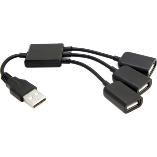 CY USB 2.0 to 3 Ports Hub Cable Bus power For Laptop Laptop Notebook PC & Mouse & Flash Disk
