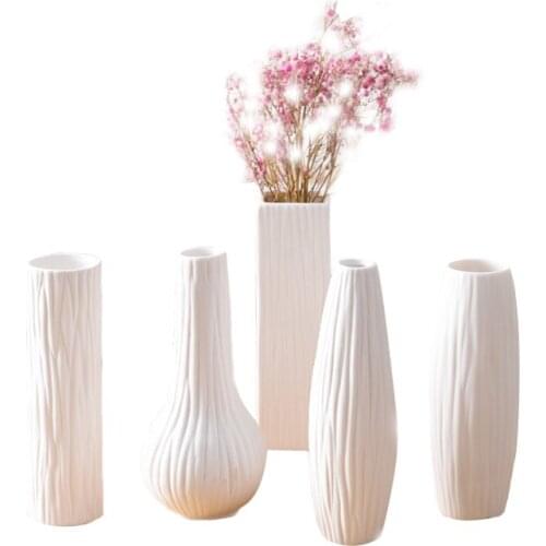 Home Office Decor Classic White Ceramic Vase Chinese Arts And Crafts Wedding Party Decor Porcelain Flower Vase Creative Gifts