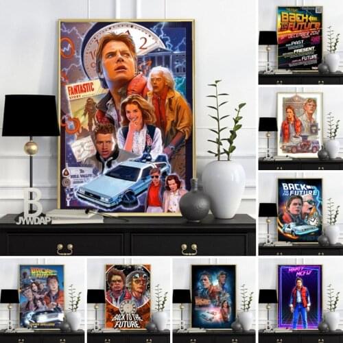 Classic Back to the Future Movie Vintage Posters and Prints Wall Art Abstract Picture Canvas Painting for Living Room Home Decor