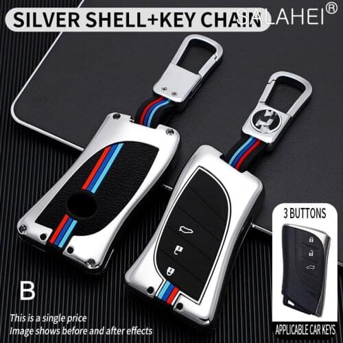 Zinc Alloy + Silicone Car Key Case Full Cover Shell For Lexus NX GS RX IS ES GX LX RC 200 250 350 LS 450H 300H ES200 RX250T