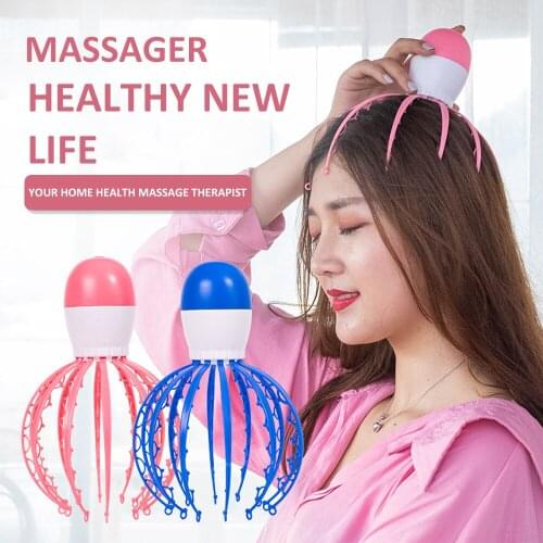 Electric Head Massager Neck Massage Octopus Scalp Stress Relax Spa Health Care Tool Body Head Massage Beauty Tool