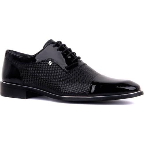 Fosco Genuine Leather Lace-up Mens Classic Shoes Black Dress and Business