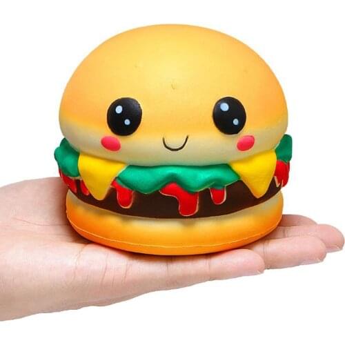 Jumbo Kawaii Burger Squishy Slow Rising Creative Cream Scent Soft Decompression Squeeze Toy Stress Relief Fun Kid Baby Gift Toy
