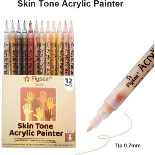 Premium Acrylic Paint Pens Set of 12 Acrylic Markers Extra Fine Tip for DIY Art Project
