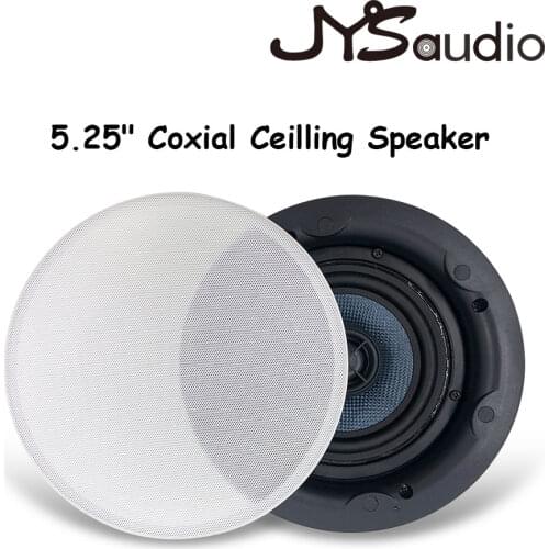 25-50Watts 5.25" Wall-mounted Ceiling Speaker Waterproof Full Range 3D Stereo Sound HiFi Wall Speakers Background Music System